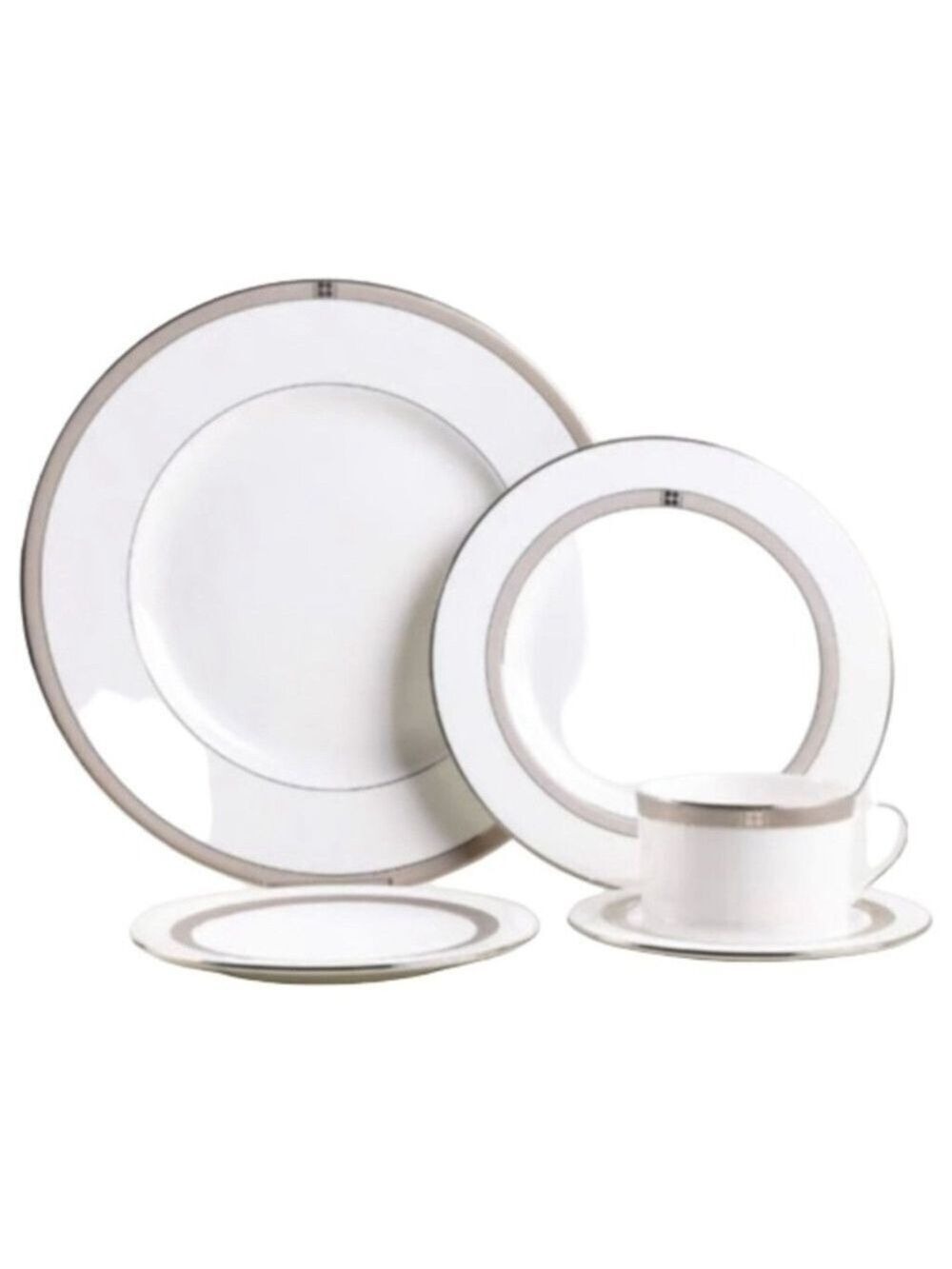 Kate Spade By Lenox Noel Platinum 5 Piece Place Setting China Set New No Box